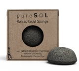 Konjac Sponge - Activated Charcoal - Facial Sponge, 100% Natural Sponge, Eco-Friendly - Gentle Exfoliating Sponge, Deep Cleansing, Improved Skin Texture - Konjac Facial Cleansing Sponge - Natural Beauty Products -Free of Chemicals, Parabens, Sulphates, Fragrances & Coloring. Good for Sensitive Skin, Hypoallergenic - Cruelty Free, Vegan, Biodegradable, Naturally Sustainable - 100% Money Back Guarantee