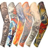 YESURPRISE 6pcs Fashion Temporary Fake Slip On Tattoo Sleeve Arm Set Kit