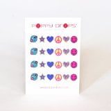 Peace & Love Collection - Poppy Drops Veggie Dye Temporary Tattoo Earrings