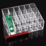 UZZO Clear Acrylic Trapezoid 24 Lattices Lipsticks Cosmetic Organizer/display/holder(4 Tiers)