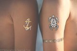 8 Pages of Metallic Temporary Tattoos for Kids (Boys and Girls) - Bears, Wolves, Turtles, Lizards, Spiders, Birds, Jewelry, Animals, Butterflies, Bracelets, Flowers, Hearts, & More!