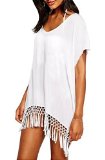 Taydey Women's Swimwear Knitted Crochet Tunic Cover up / Beach Dress